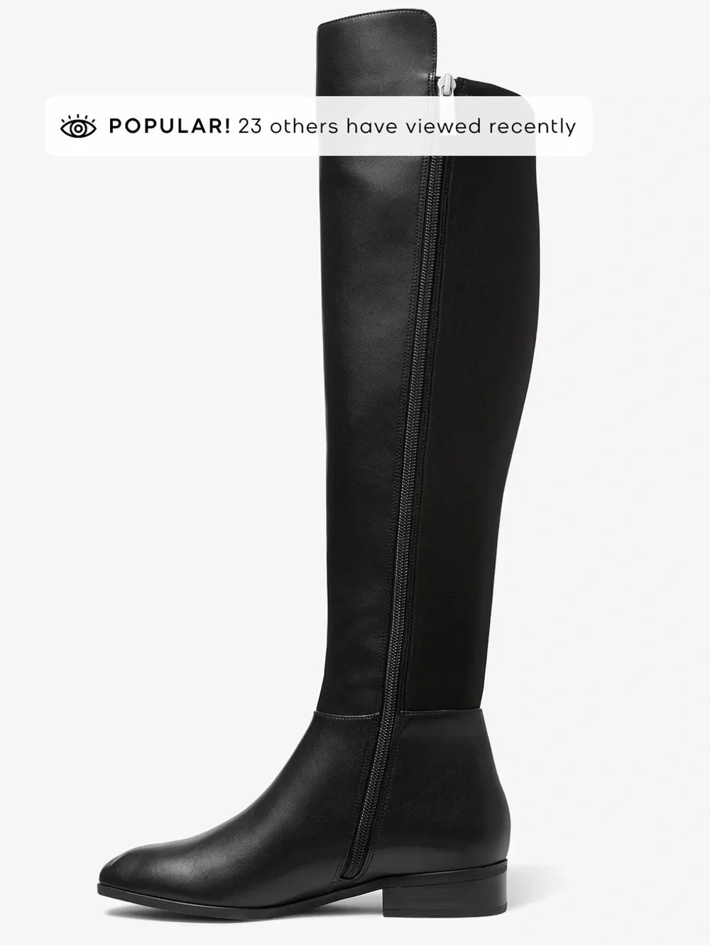 Michael Kors Black Over-The-Knee Leather Riding Boots